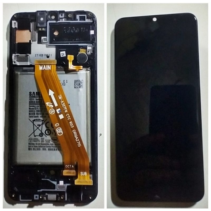 Samsung A30S A307 lcd touchscreen original Samsung Sein full set frame bezel battery 100 % original 
