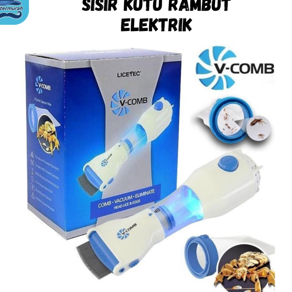 BELI ORIGINAL VCOMB SERIT PENGHILANG SISIR KUTU ELEKTRIK SERIT RAMBUT VACUM VAKUM VCOMB