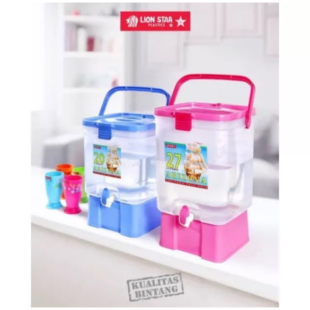 ￼LION STAR - New - Arizona Water Dispenser Tempat Air 20-27 Liter / Toples Air / Dispenser Plastik