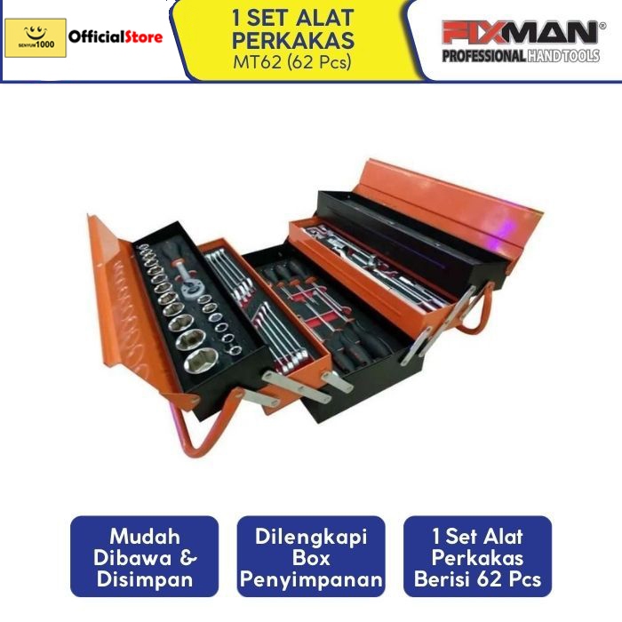 Fixman MT62 Tool Box Set 62 Pcs