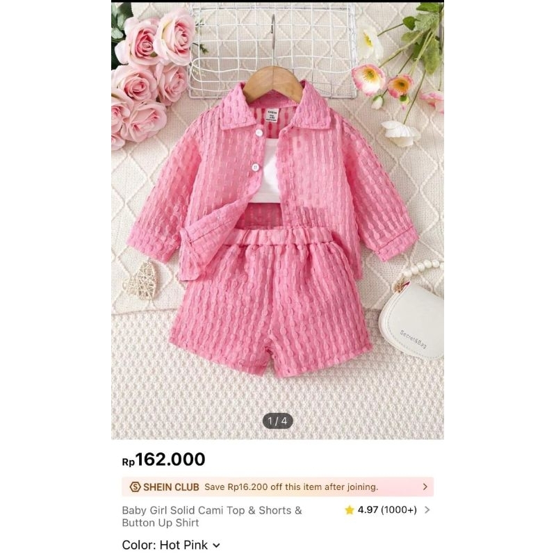 PatPat baby and kids set kemeja 3in1