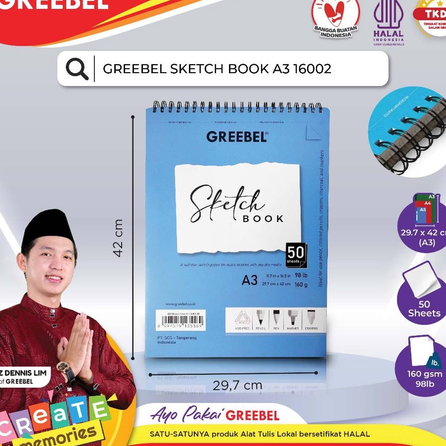 

BIG DISCOUNT GREEBEL SKETCHBOOK A3 162Buku Gambar Sketsa Drawing Book