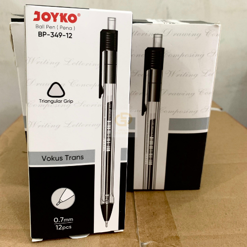 

Ball Pen Pulpen Pena Joyko BP-349 Vokus Trans 0.7 mm (1 Box isi 12 Pcs)
