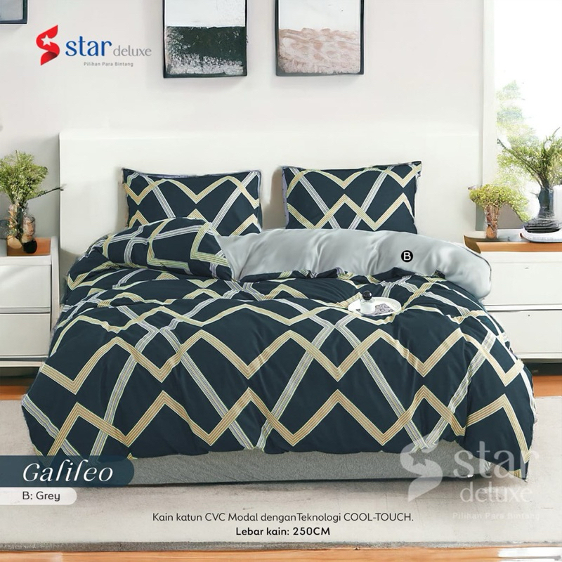 Bedcover Sprei Set Premium Star Deluxe Galileo Deluxe Collection Termurah & Terlaris