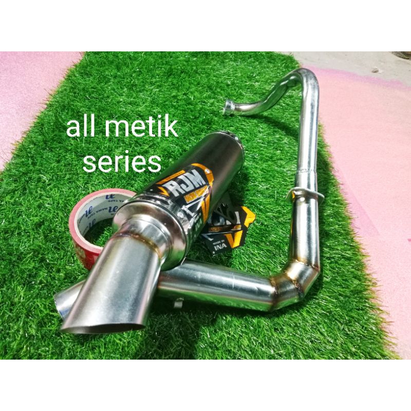 Knalpot Samlong RJM leher atas/bawah untuk motor metik vario karbu/bohlam/led/110/125 beat karbu/inj