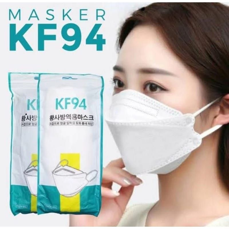 KF94 // KF KOREA // MASKER 94 // KF 94 HITAM PUTIH // 3 PACK