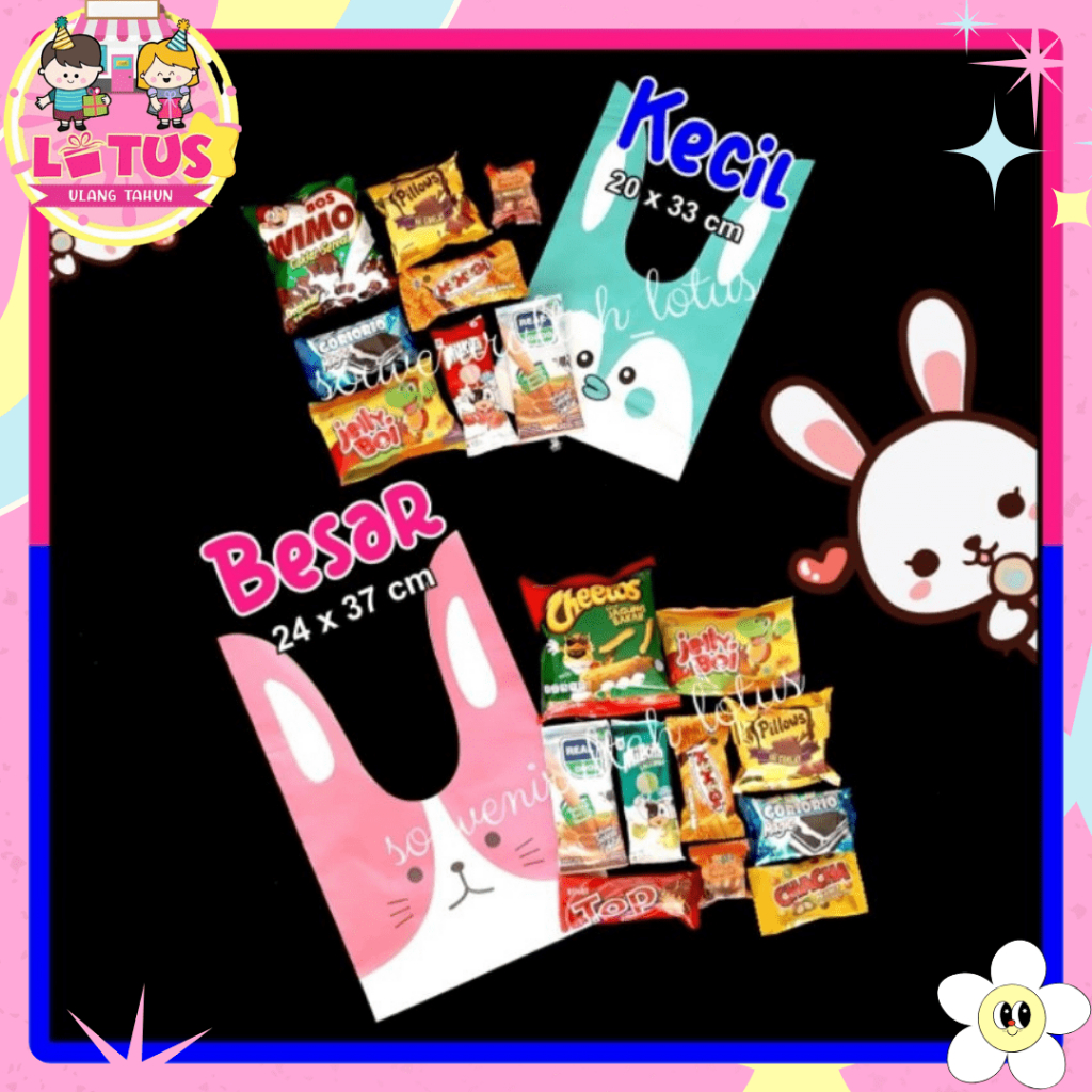 Paket Snack Kantong Kelinci / Snack Ultah Anak / Paket Snack Ultah