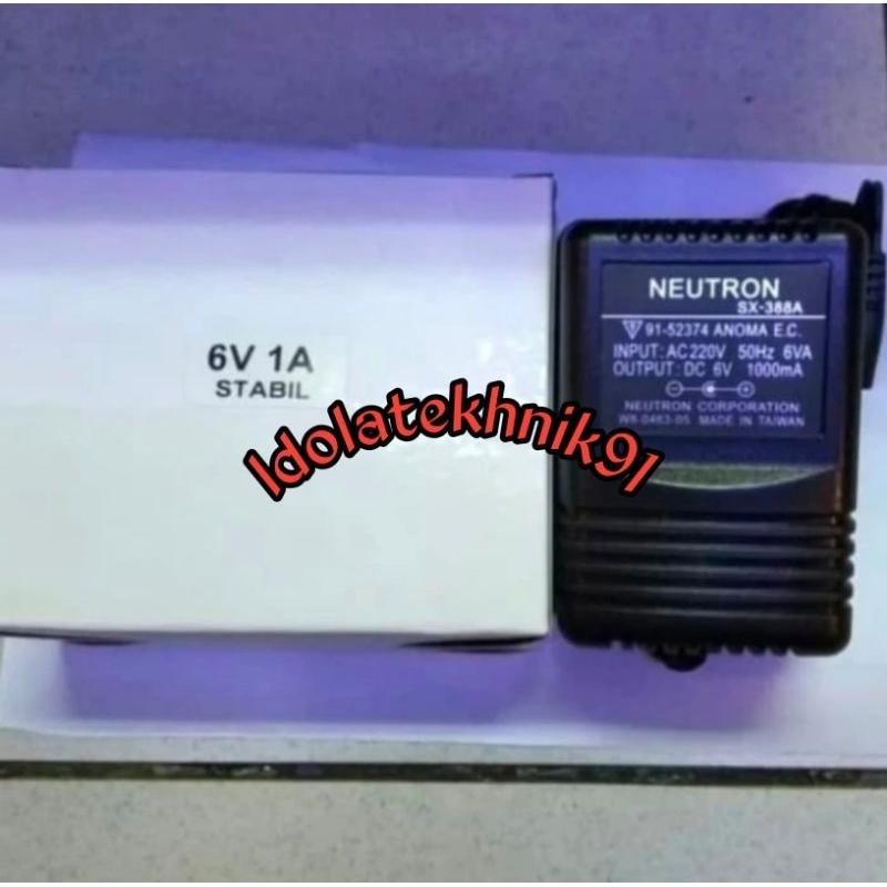 AC-DC Adaptor 6V 1A Adaptor trafo 6 volt 1000mA