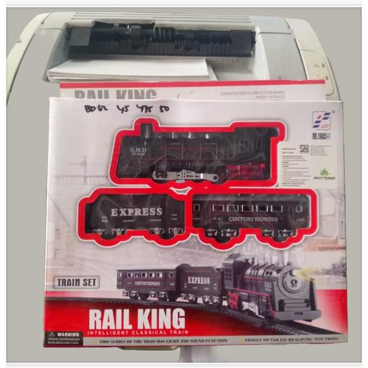 Mainan Train set rail king kereta api