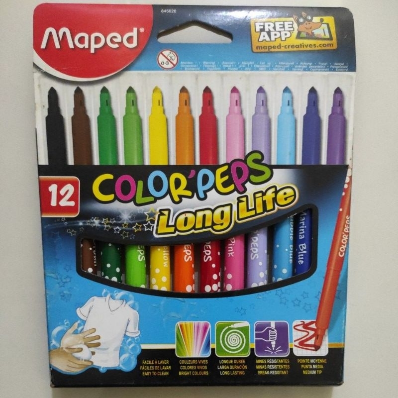 

Maped 12 Color'peps Long Life - Maped Spidol 12 Warna