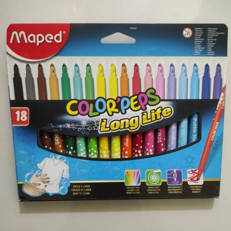

Maped 18 Color'peps Long Life - Maped Spidol 18 Warna