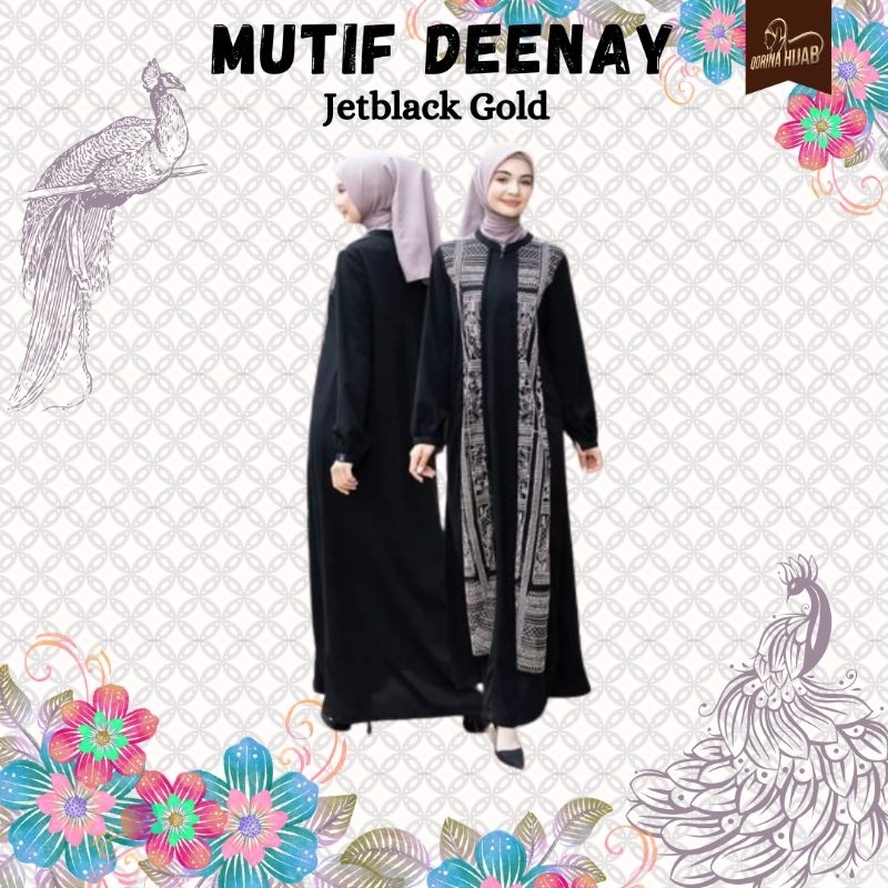 Mutif Deenay, gamis dewasa, gamis hitam, gamis mutif, gamis terbaru