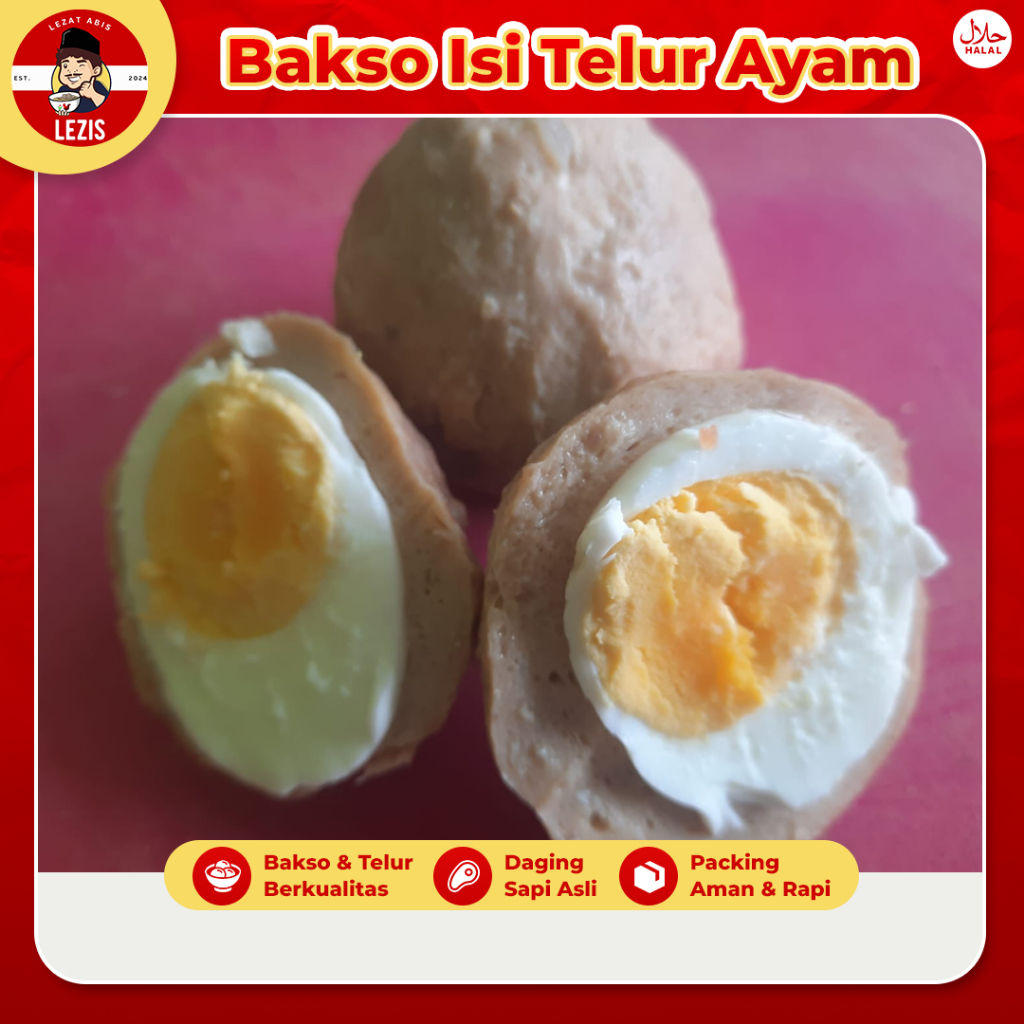 

Bakso Frozen Isi Telur Ayam Lezis Food Baso 10 Pcs Homemade Lezat Tanpa Pengawet Berkualitas