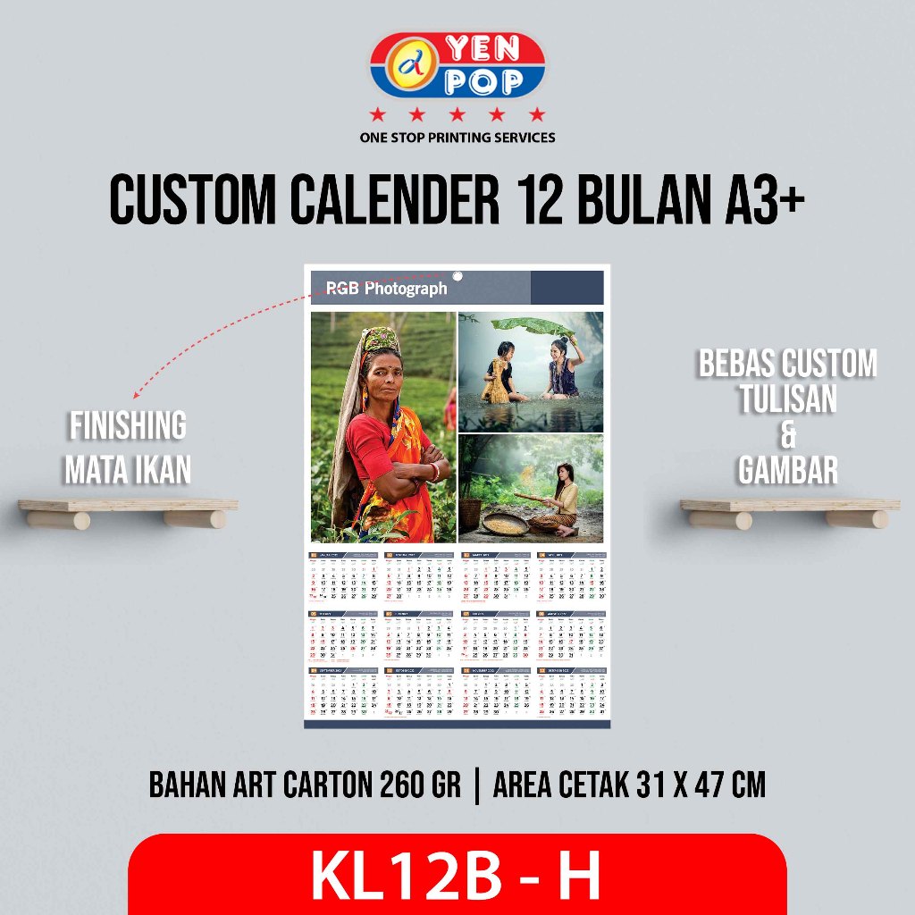 

CUSTOM KALENDER 12 BULANAN BISA Ditambahakan FOTO / LOGO / TULISAN CUSTOM