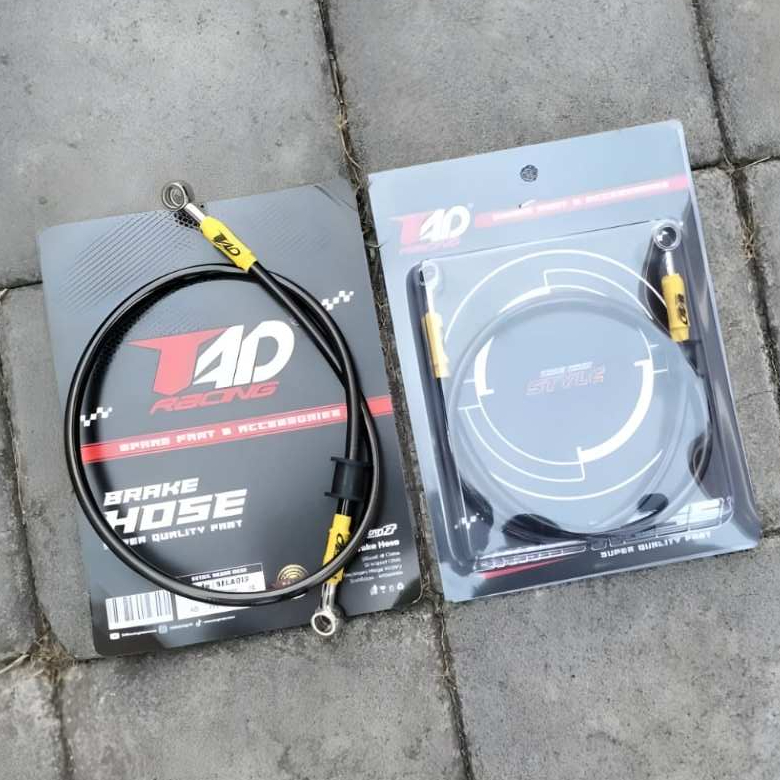 SELANG REM DEPAN KARBON TAD RACING PREMIUM PANJANG 76 - 95CM SELANG MASTER CAKRAM DEPAN ATAU BELAKAN