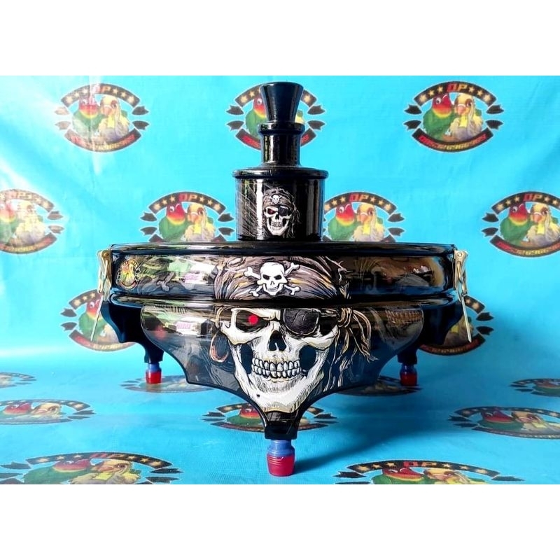 Aksesoris Sangkar Lovebird Tebok Pvc Batman Berkarakter Sudah Laminasi Clear Tebok Lakbet