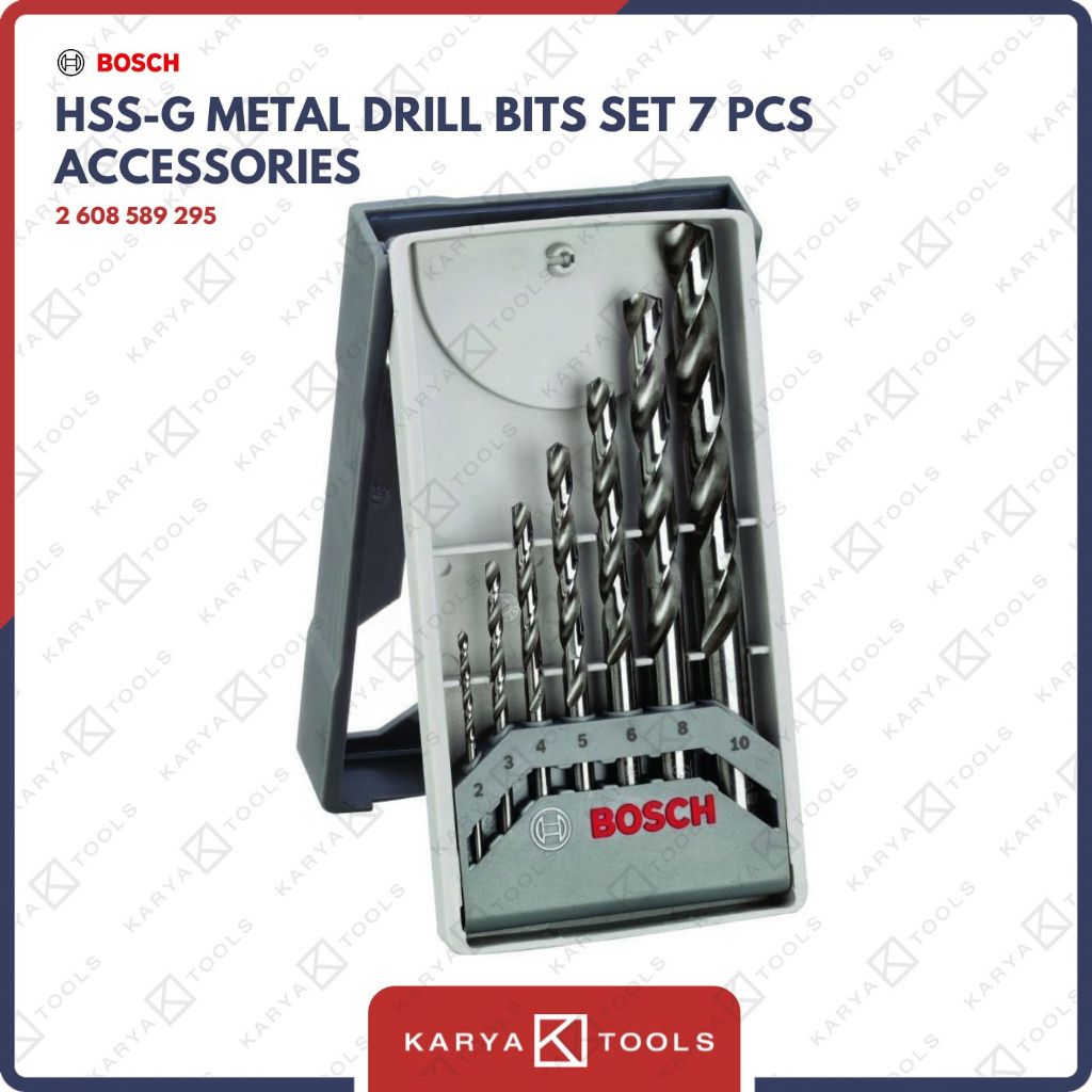 Bosch HSS-G Metal Drill Bit / Mata Bor Besi Set 7 Pcs Mini X-Line (295)