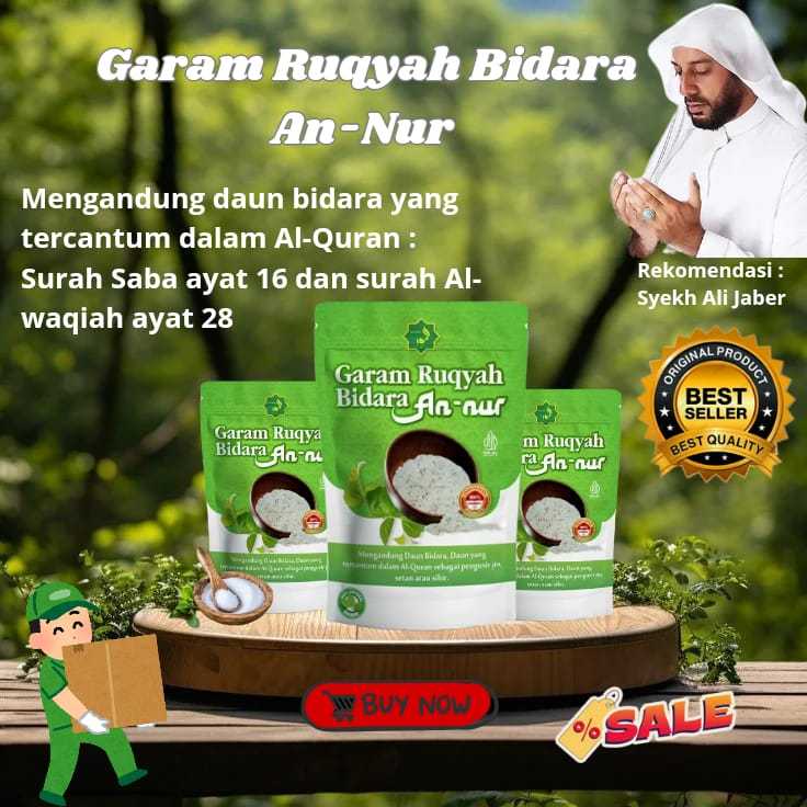 

Garam Ruqiyah Bidara Annur Pembuka Aura Penangkal Sihir 500gr Dengan Daun Bidara Asli