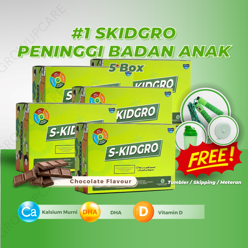 

S-KIDGRO Susu Peninggi Badan Terbaik Untuk Anak isi 5 Box