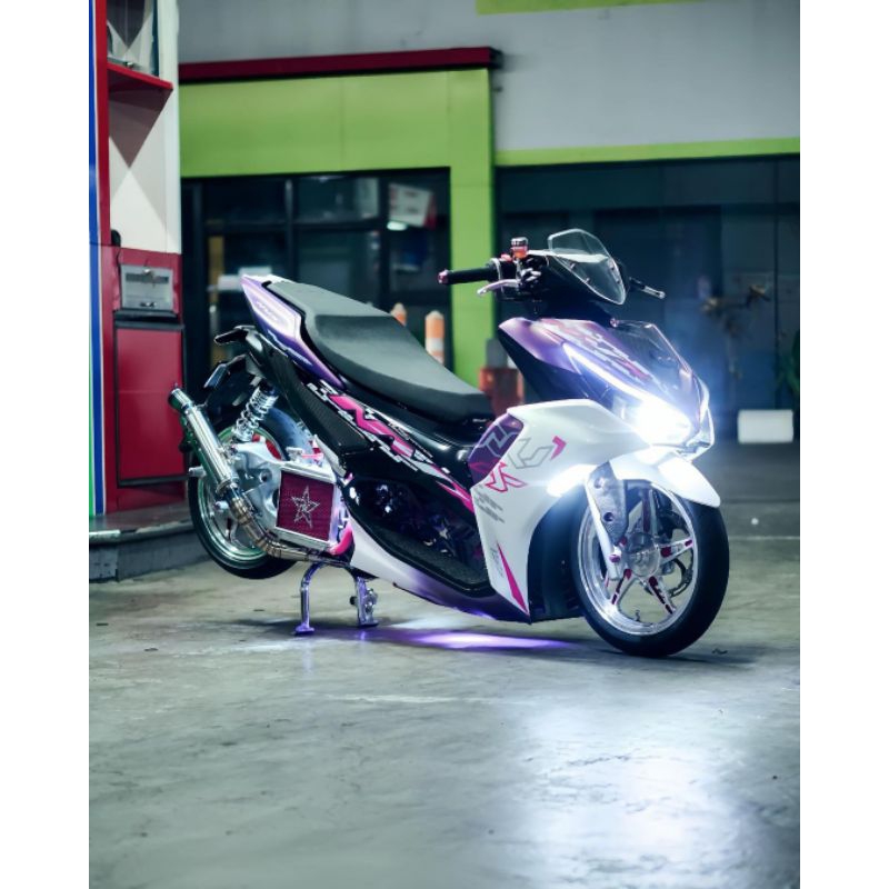 STRIPING NVX SNOWMAN ALL NEW AEROX CONNECTED NVX 155 TRANSPARAN