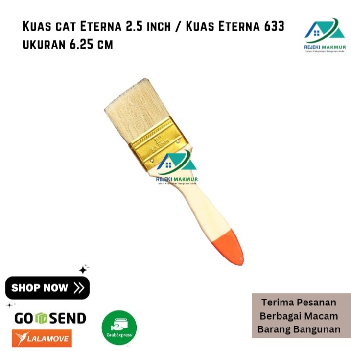 

Kuas cat Eterna 2.5 inch / Kuas Eterna 633 ukuran 6.25 cm