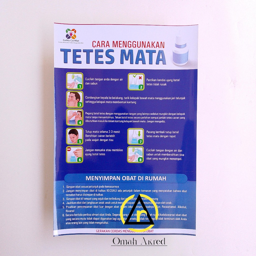 Poster Cara Menggunakan Tetes Mata - Farmasi - Pharmacy - Apotek - Kesehatan