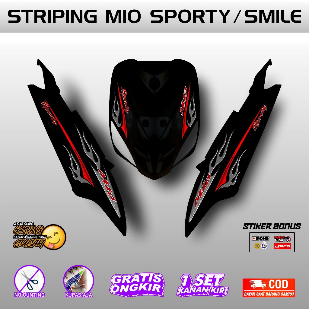 STRIPING VARIASI STICKER YAMAHA MIO SPORTY / MIO SMILE API
