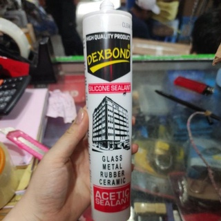 Lem Kaca Putih/white lem super silicone dexbond /lem silikon tembak putih 280ml ( LEM KACA PUTIH )