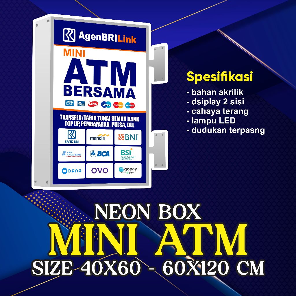 Neon Box 50x70 cm Custom - Neon Box Brilink