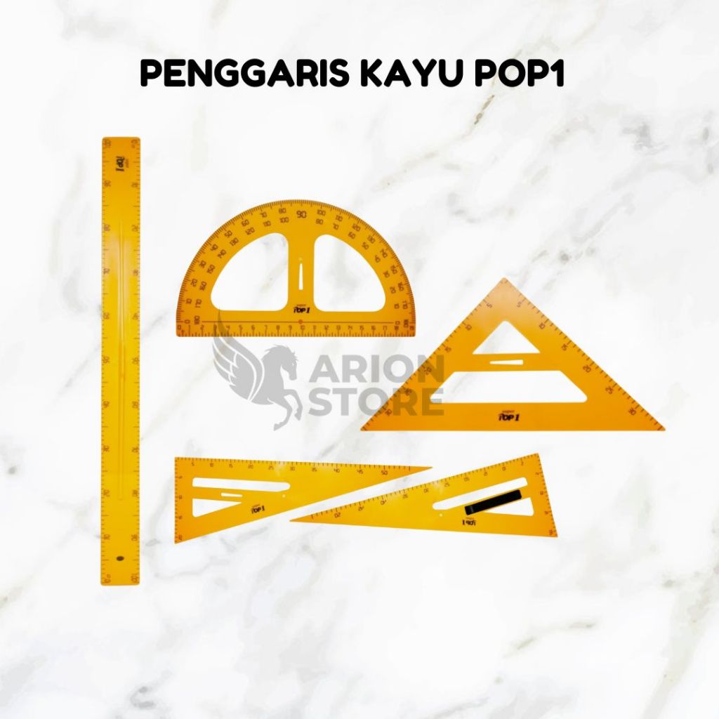 

[ARION STORE] Penggaris Papan Tulis POP1 / Penggaris Whiteboard Super POP1 / Penggaris Papan Tulis Busur / Segitiga Sama Kaki / Siku-Siku [PCS]