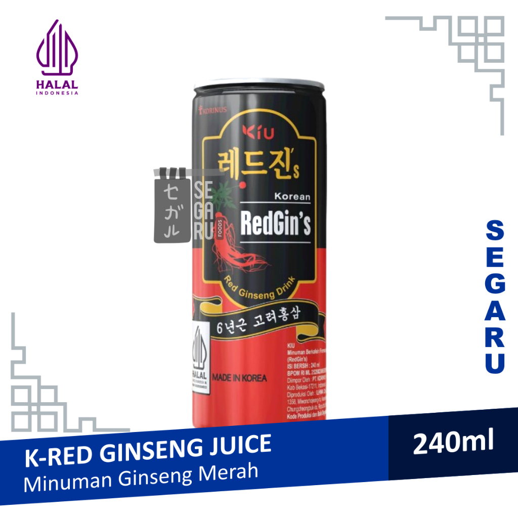 

KORINUS K-RED Ginseng Drink | RedGin's | Minuman Ginseng Merah Halal 240ml