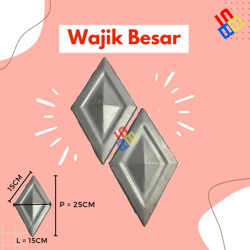 Ornamen Pagar Wajik Besar / Aksesoris Pagar Besi