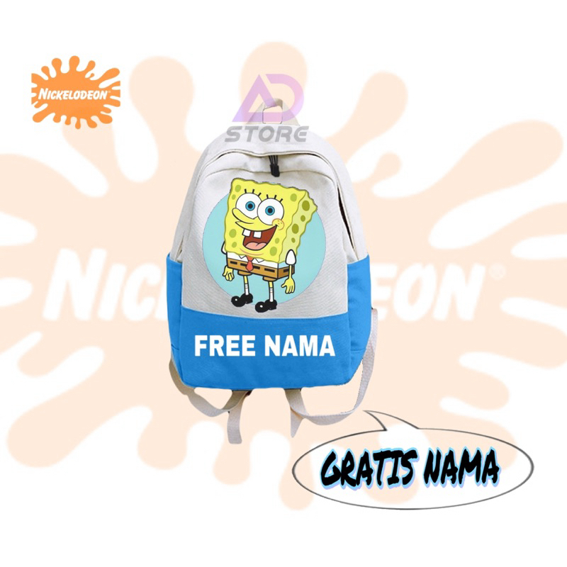 TAS RANSEL ANAK KARAKTER GAMBAR SPONGEBOB SQUAREPANTS