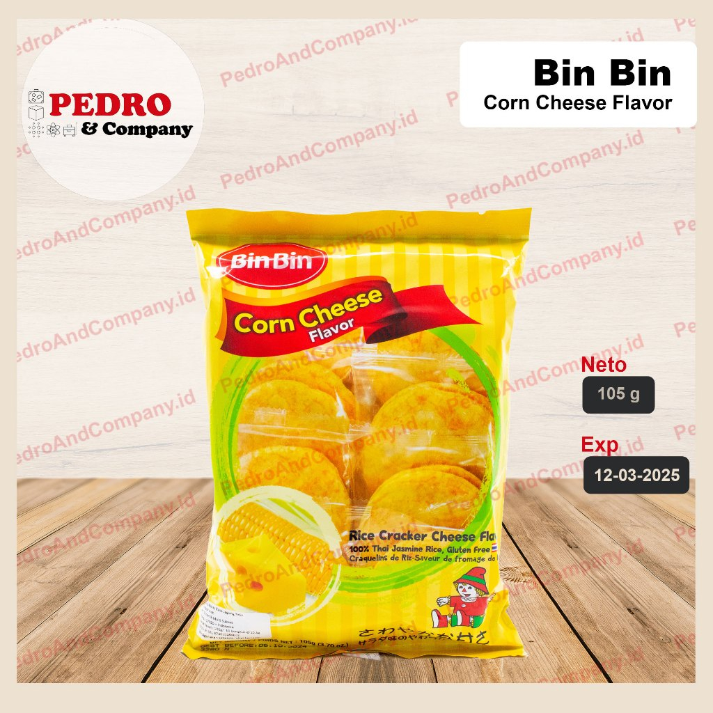 

Bin bin rice cracker corn cheese flavor 105 gr (10 pcs) - rasa jagung keju