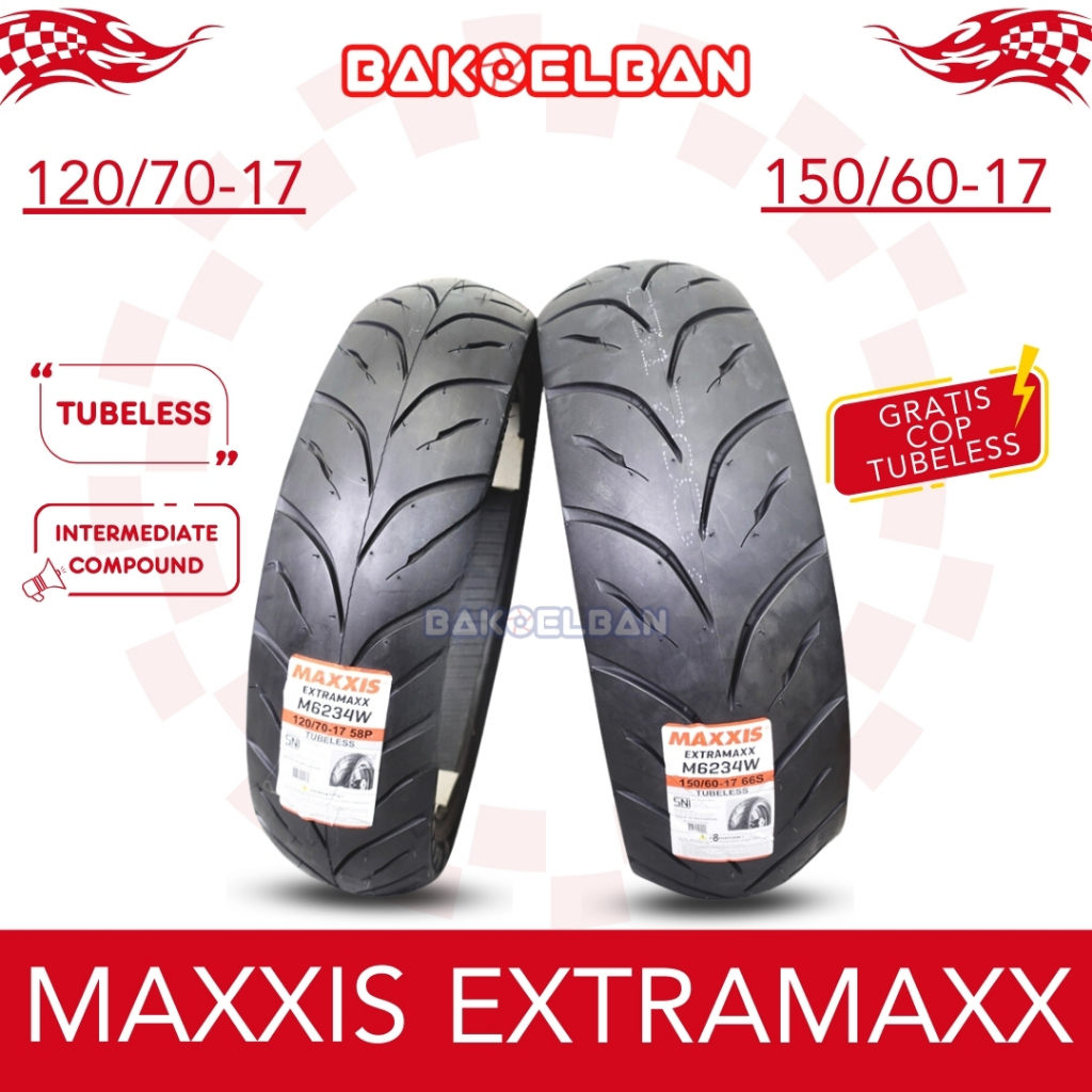 PAKET BAN MAXXIS EXTRAMAXX 120/70-17 & 150/60-17