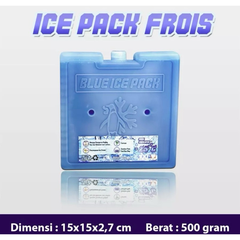 Ice Pack Kotak 15x15x2,7 Blue Ice Gel Pack Pengganti Dry Ice