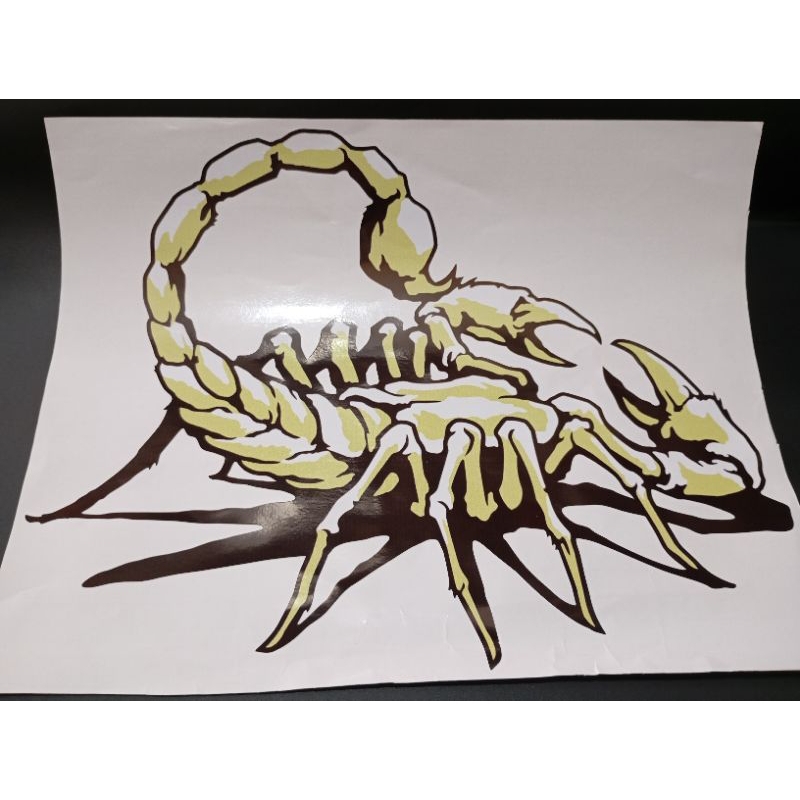 

stiker vinyl gambar besar (scorpio kuning)