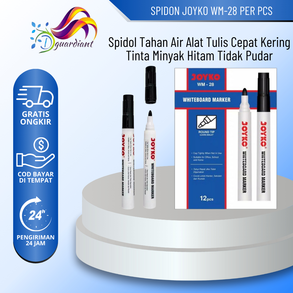 

Spidol JOYKO Permanent/Non Permanent Marker WM-28 HITAM Satuan