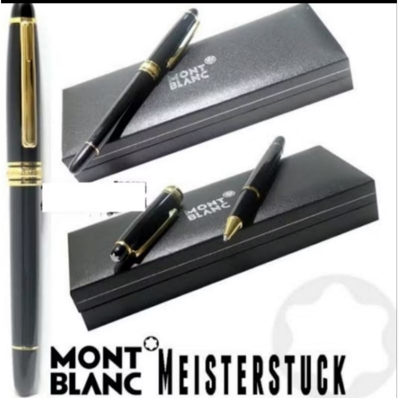 

Bulpoint Mewah Mont Blanc Meisterstuck Roller Ball Gold Clip Free Grafir Nama / Logo