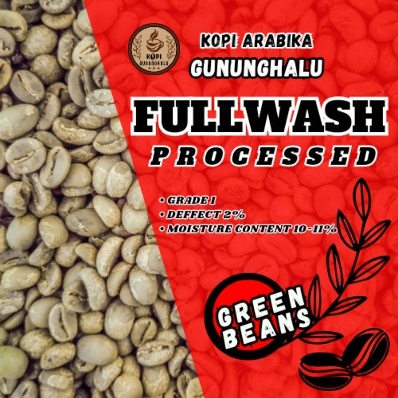 

Kopi Arabika - Green Bean - Gunung Halu - Fullwash Process