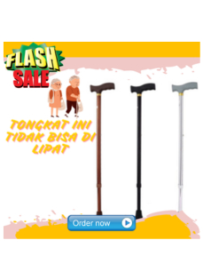 BISA COD tongkat orang tua lipat kaki 1 tongkat jalan lansia manula stroke patah kaki tongkat lipat 