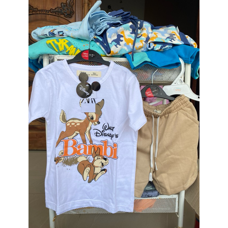 Setelan Anak Disney Zara Original Brand Motif Bambi