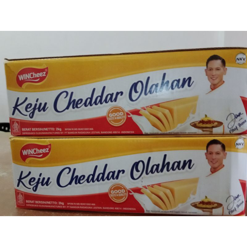 

KEJU WINCHEEZ 2KG/KEJU CHEDDAR OLAHAN/KEJU MURAH