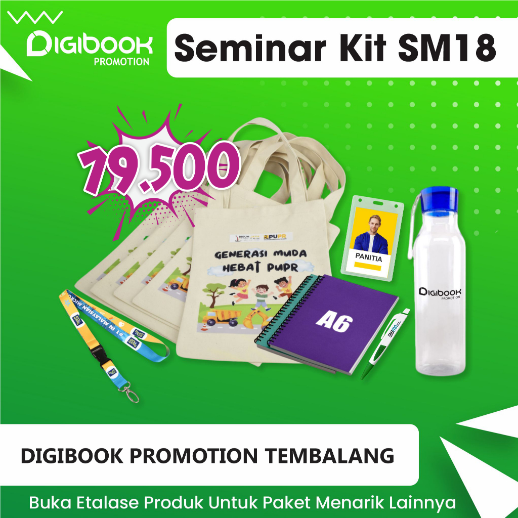 

Belacu, Tumbler Colada, Notebook A6 spiral, pulpen Sablon, Lanyard Printing, Cocard + PrInt | Custom Paket Seminar Kit Custom isi 6 |SM18