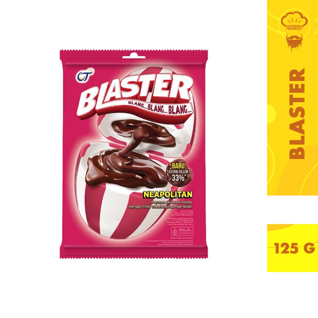 

Blaster Neapolitan 1 pack 125 gr Permen Belang Isi Coklat