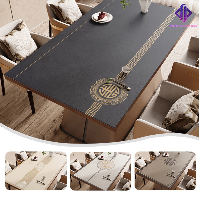 pcre Alas meja kulit/taplak meja /taplak meja tamu/taplak meja makan/taplak meja makan anti air/tapl