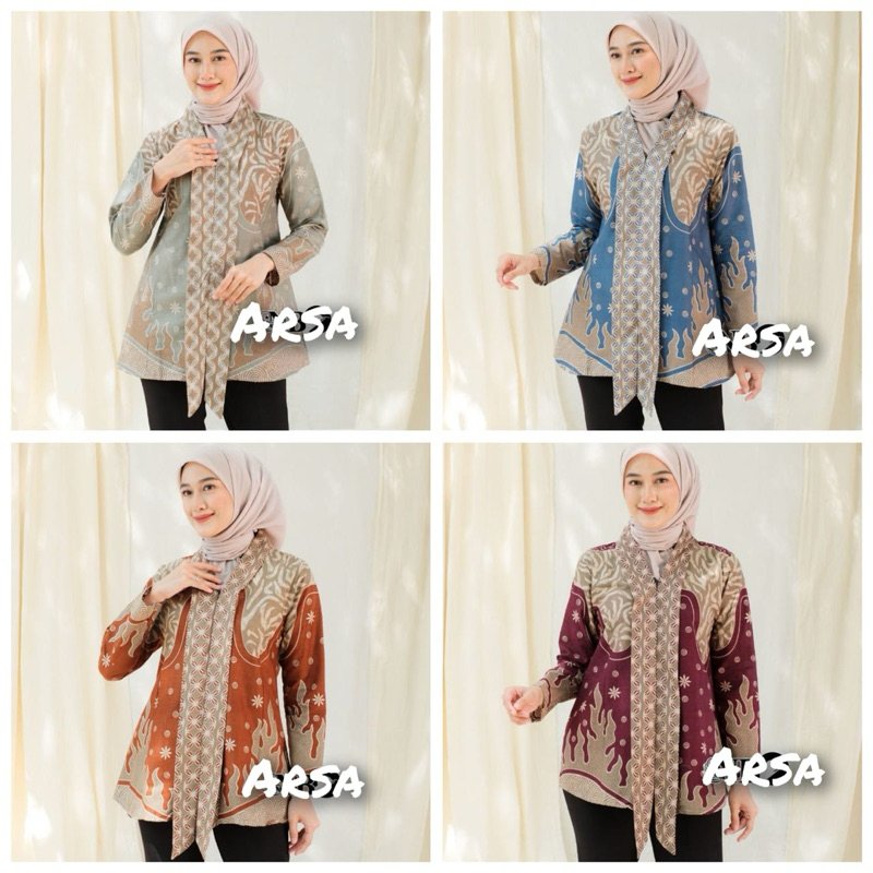 Baju Batik Wanita Blus Batik Kerja Atasan Blus Kantor Wanita