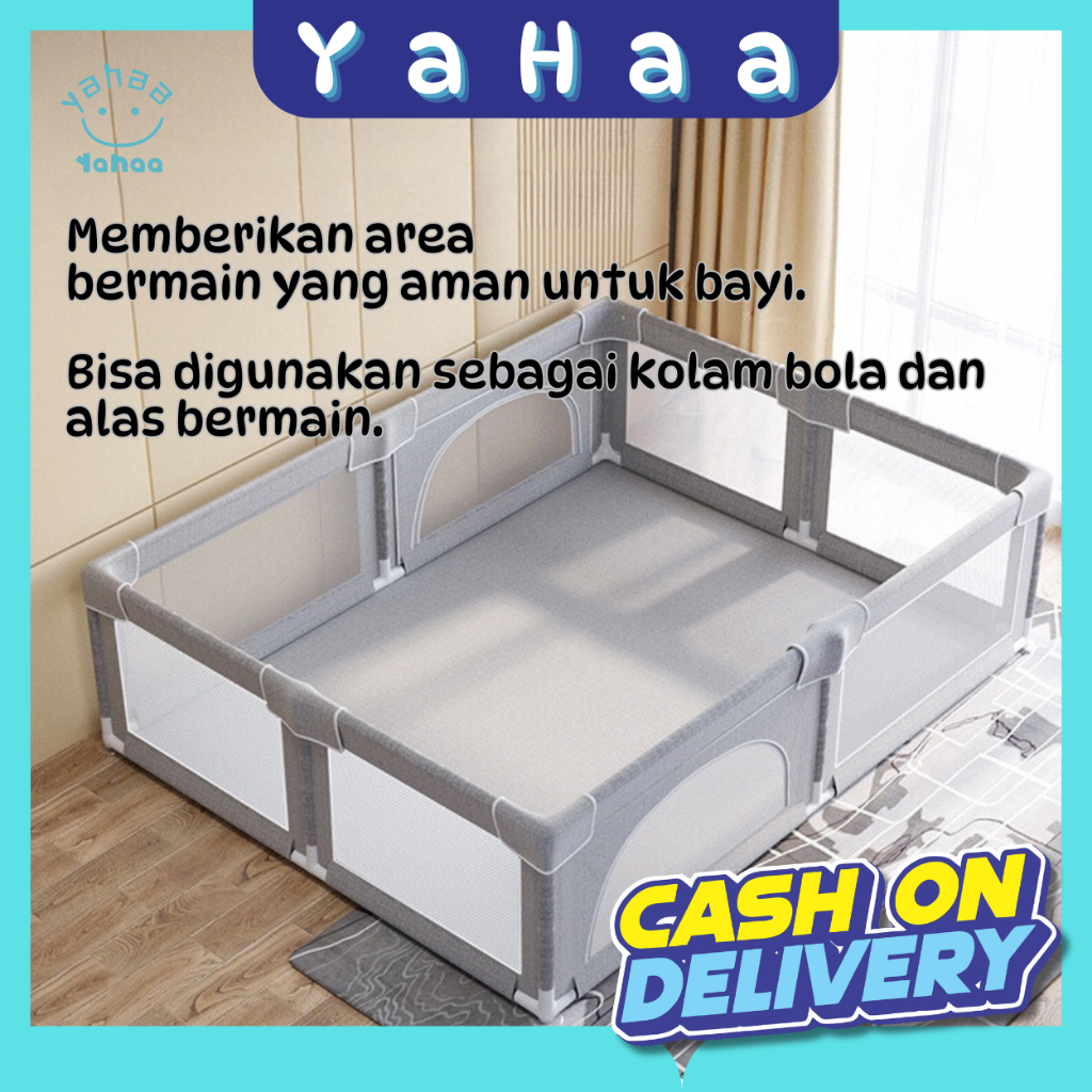 YAHAA Pagar Bayi Bermain Pagar Mainan Anak Kolam Main Anak Playpen Pagar Pengaman Baby Pagar Mainan 