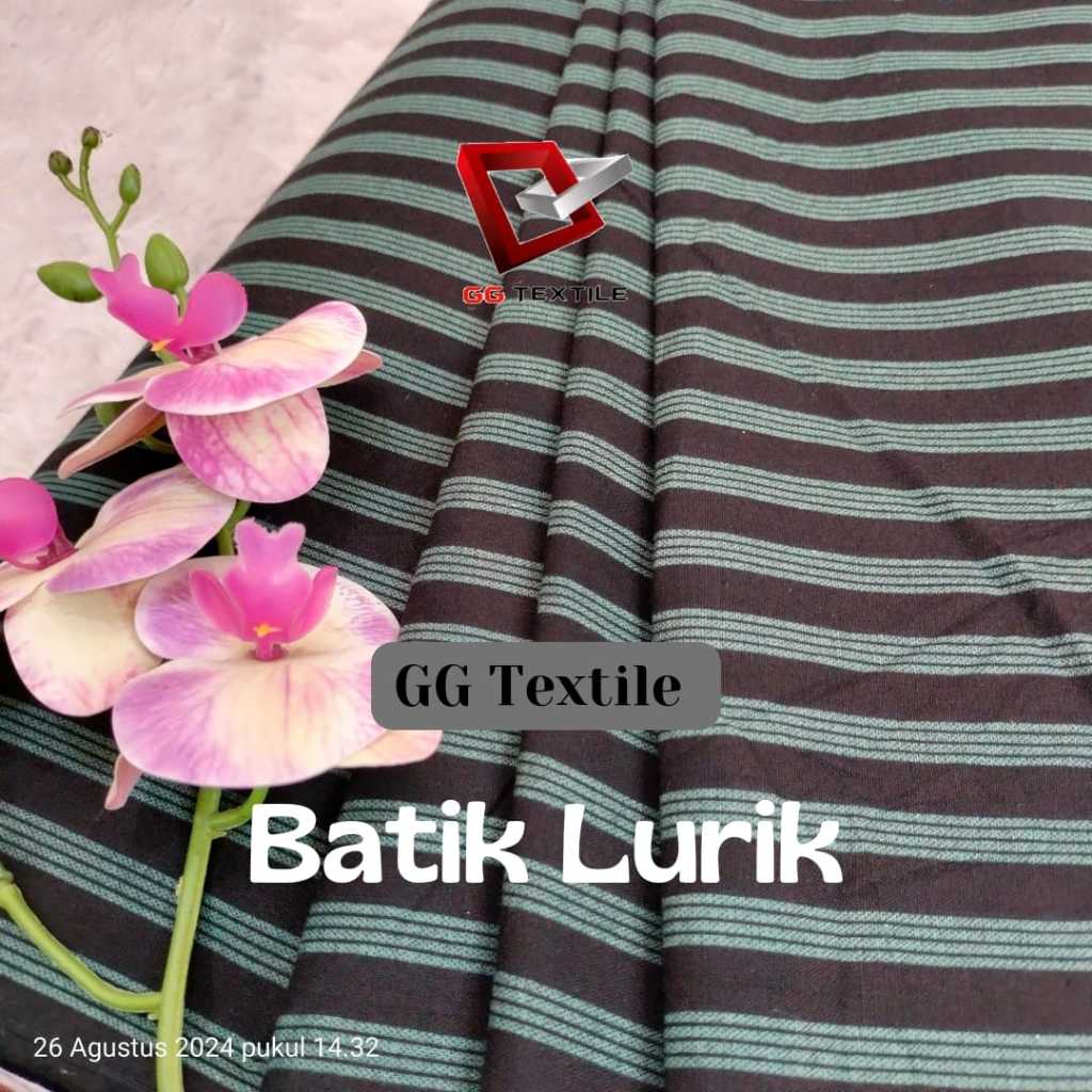 Batik Katun 40's Lurik Premium [Batik Pria Batik Wanita Batik Couple Keluarga] Lebar 1.15 Meter