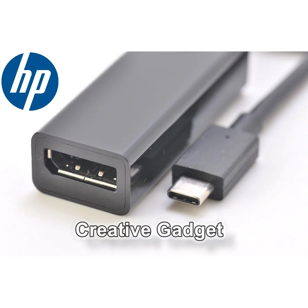 New Original hp Adapter USB-C to Displayport - Converter USB C Male ke DP Female - 831119-001 Type-C